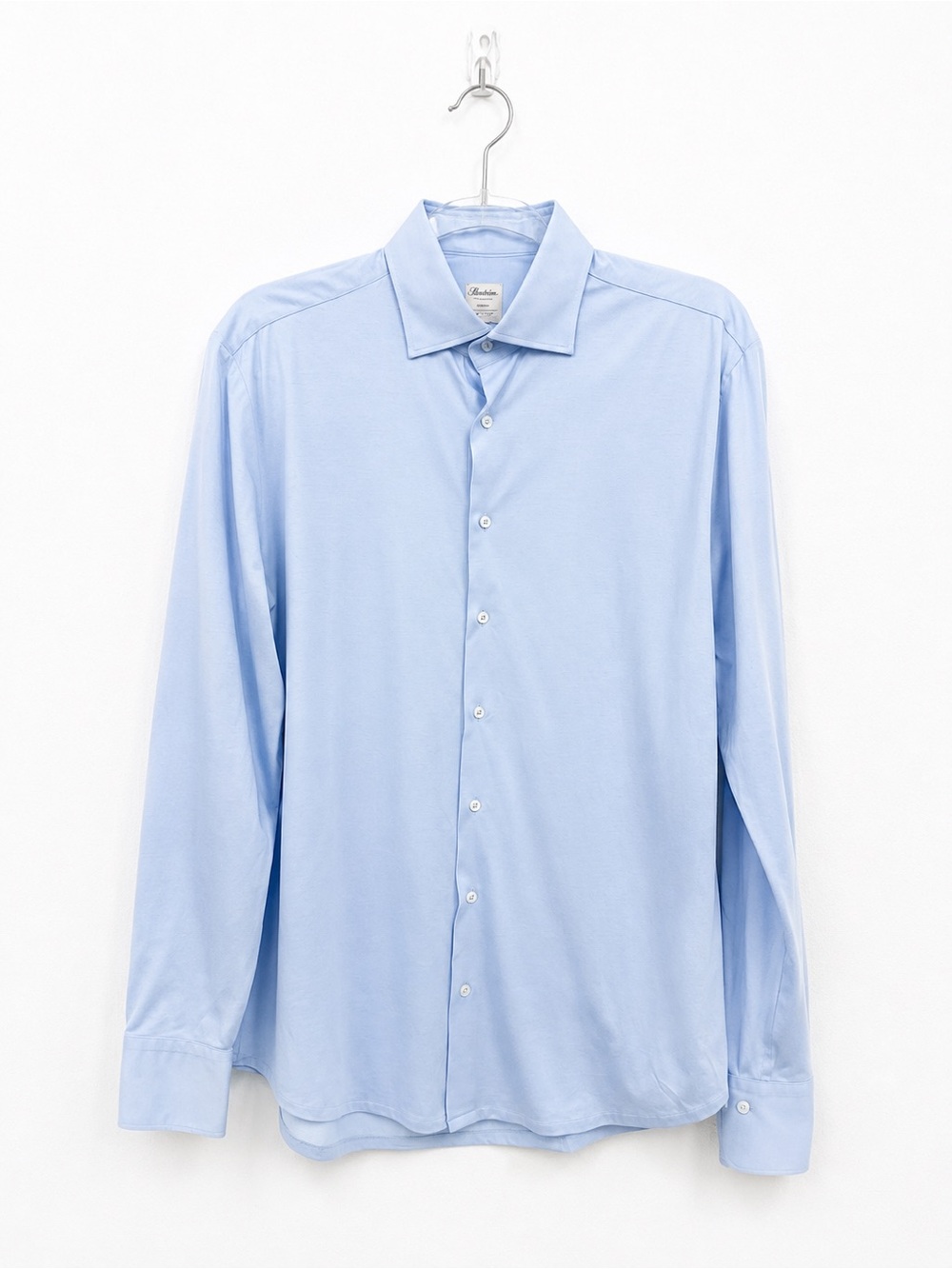 Stenströms Fitted Body Light Blue 100% Cotton Dress Shirt Men’s Medium
